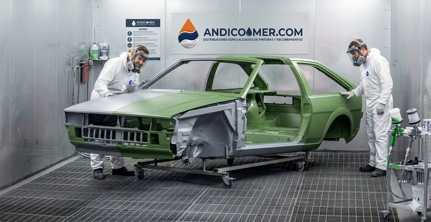 Preparación del sustrato automotriz: lijado y alistamiento de la superficie base